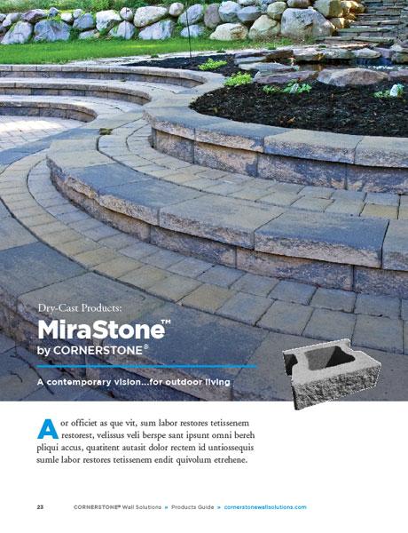 Mirastone retaining wall brochure diy landscaping