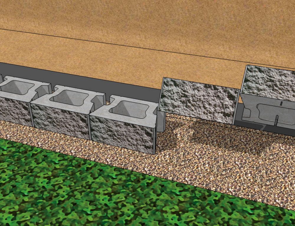 Retaining Wall Block Installation for Base Elevation Change