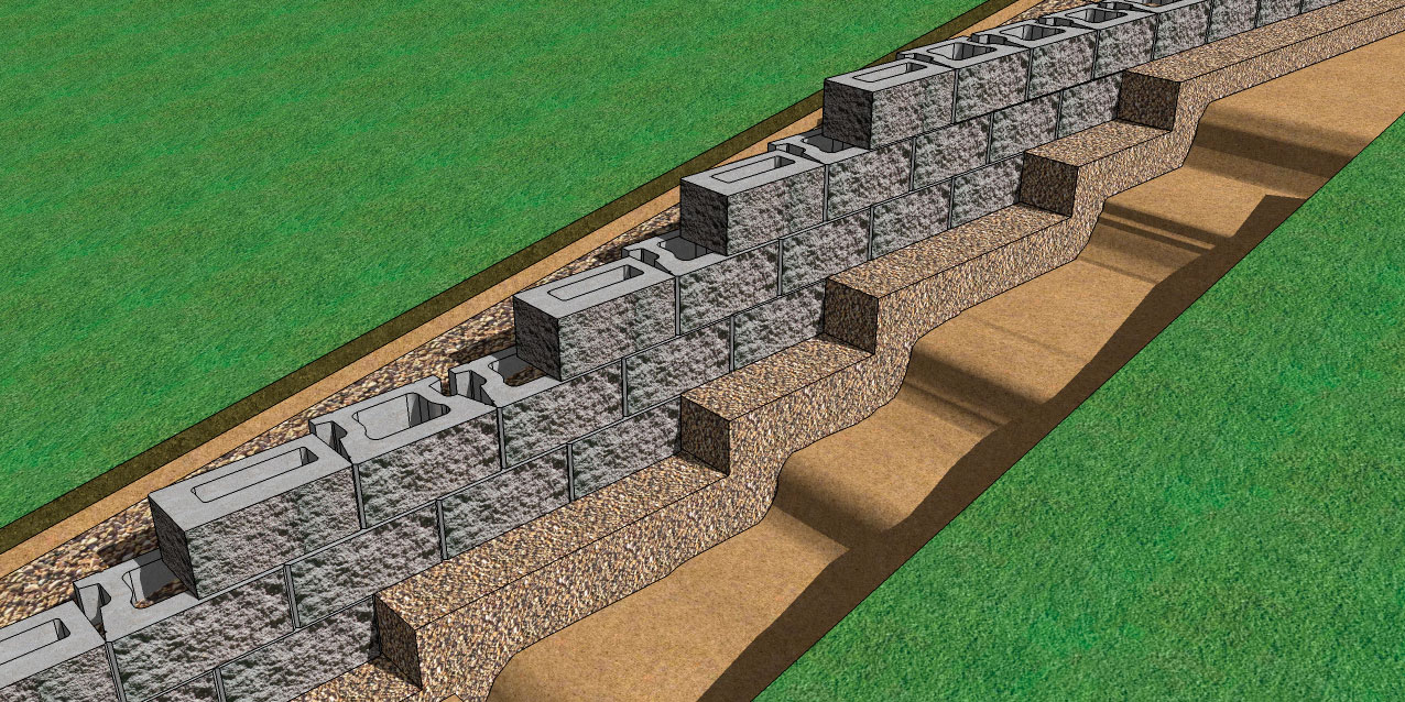 CornerStone Retaining Wall Block Base Elevation Change