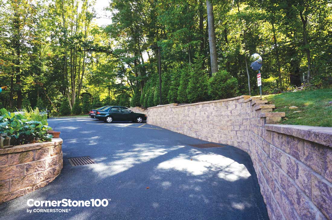 retaining walls for driveways and parking lots