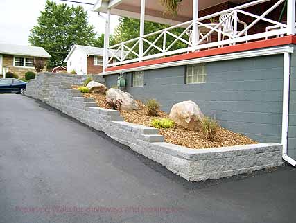 Short Retaining Wall for parking lot