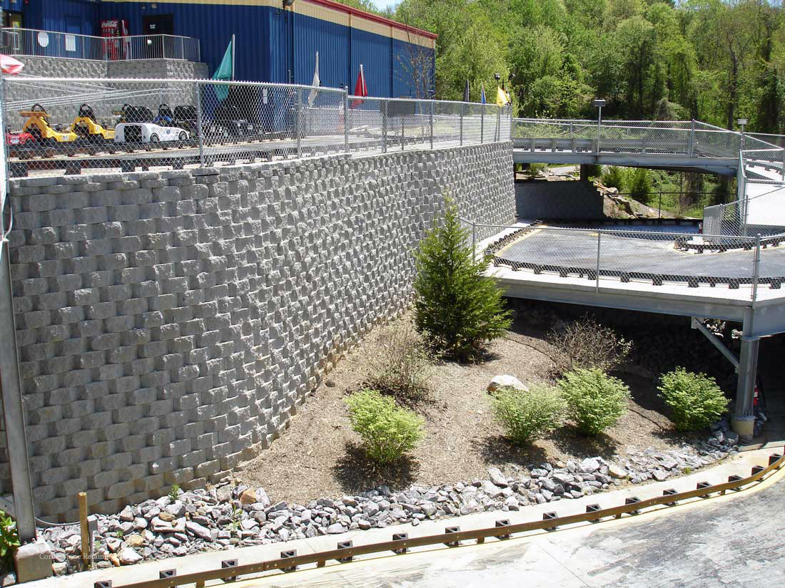CornerStone 100 Curved Retaining Wall - Fun Depot, Asheville, NC