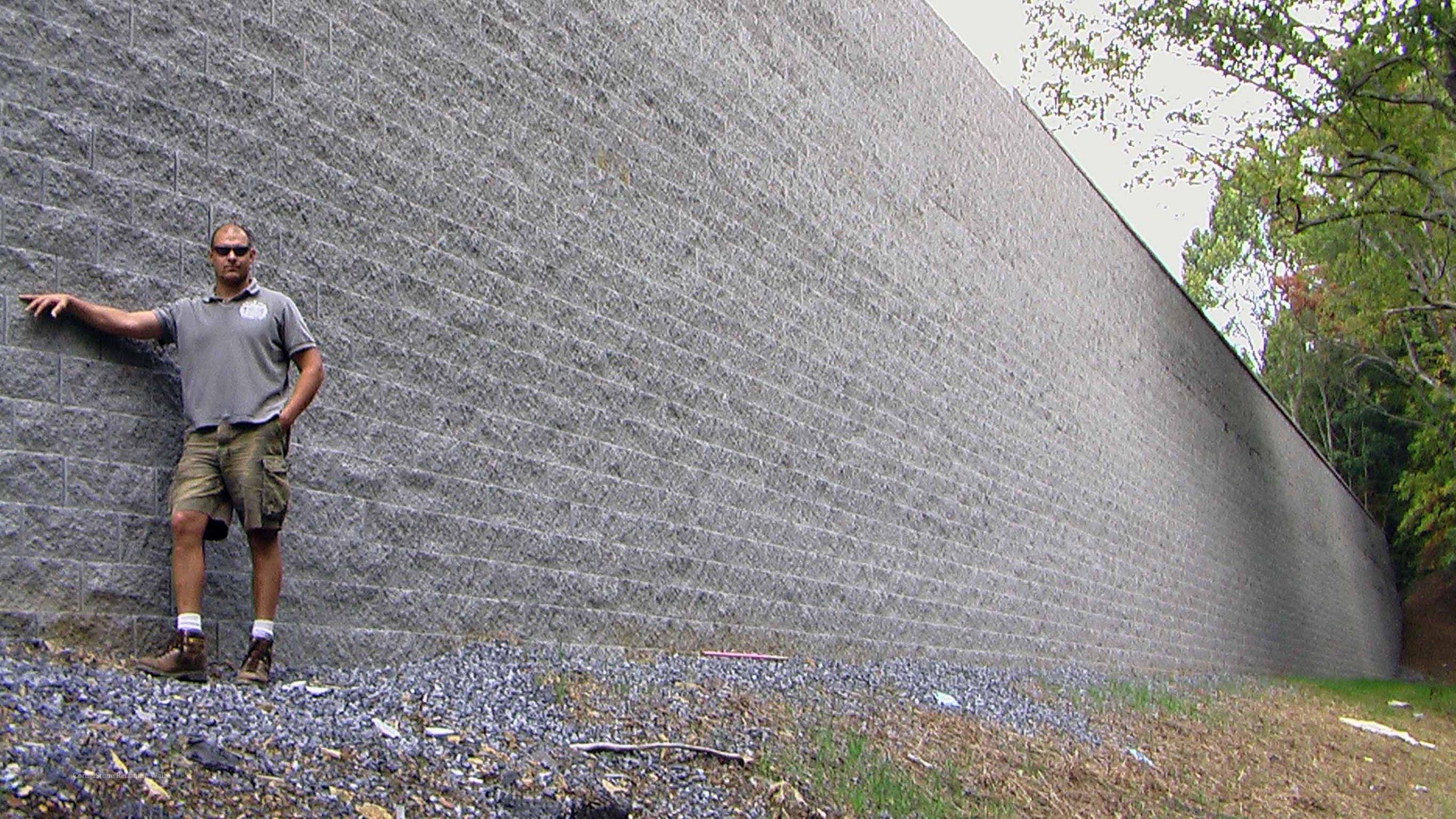 CornerStone 100 Tall Retaining Wall at Fun Depot in North Carolina
