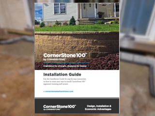 CornerStone retaining wall installation guide featured on Crafted Workshop