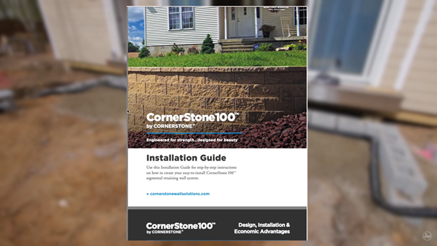 CornerStone retaining wall installation guide featured on Crafted Workshop