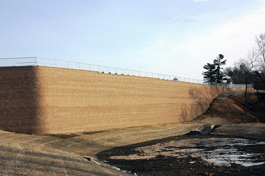 Commercial Development Retaining Wall in Lancaster, Pennsylvania