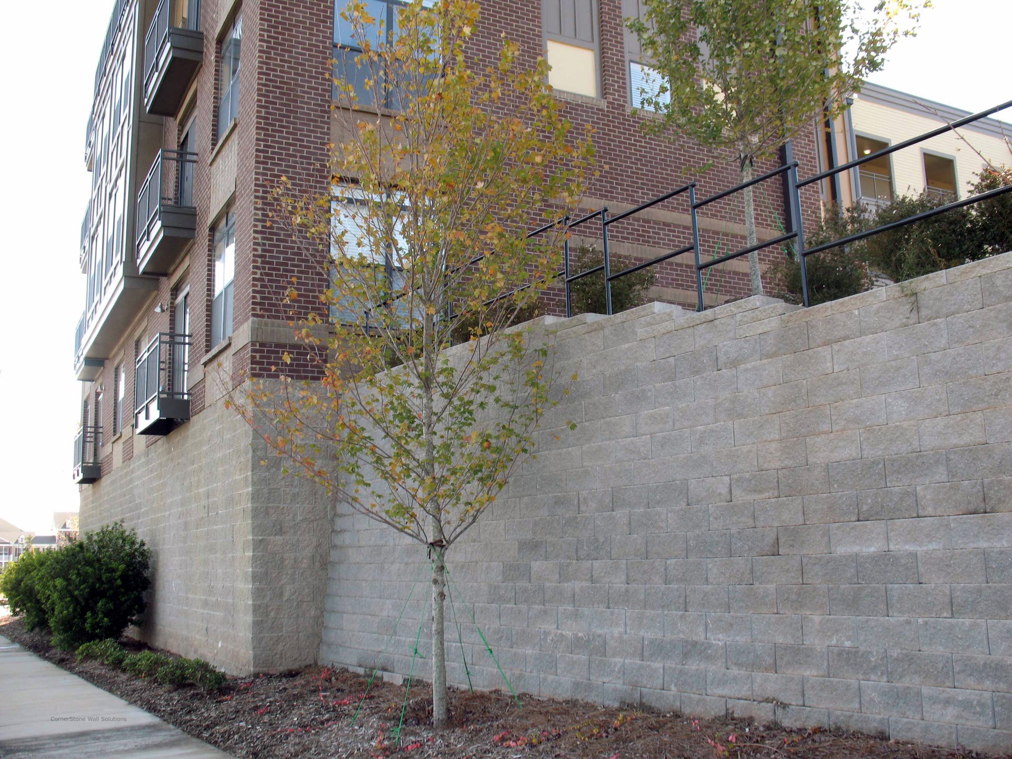 CornerStone Retaining Wall for Apartments in Calgary, Alberta