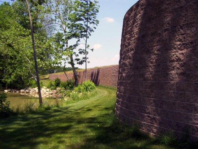 Curved CornerStone Retaining Wall in Gaithersburg, Maryland