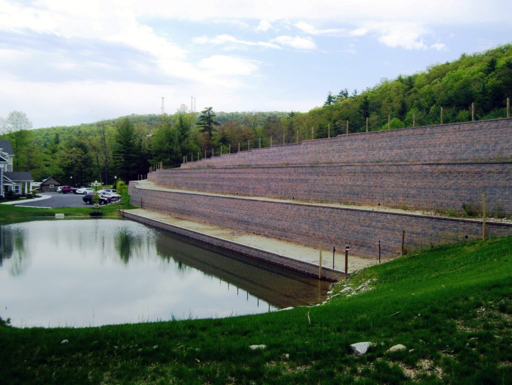 Terraced Retaining Wall in Laurel Run, Pennsylvania