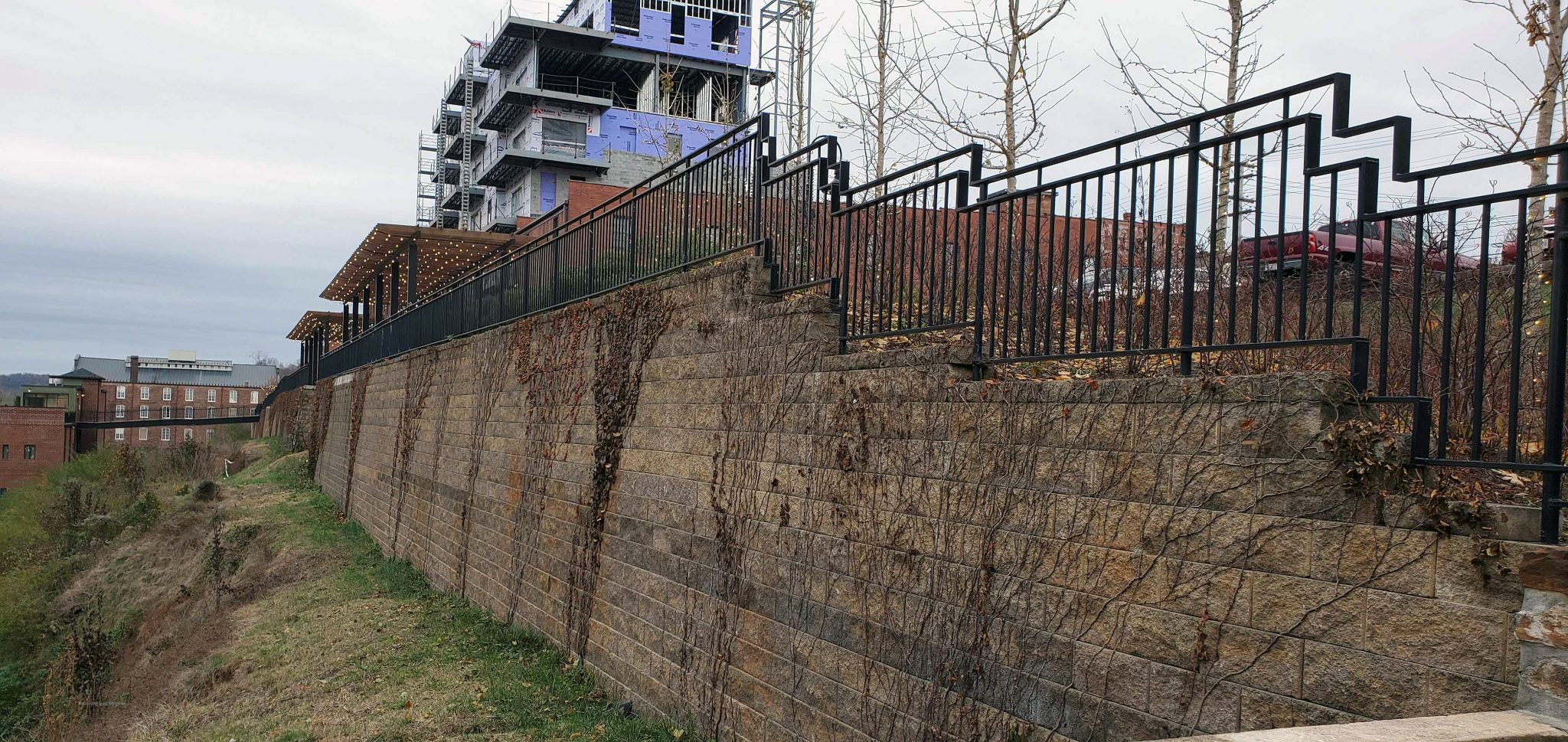 CornerStone Retaining Wall in downtown Lynchburg, Virginia