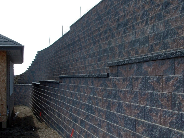 Tiered CornerStone Retaining Wall in Edmonton AB Canada