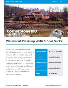 CornerStone Retaining Wall Waterfront Boat Dock Case Study