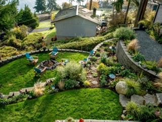 CornerStone100 tiered retaining wall Whidbey Island, WA