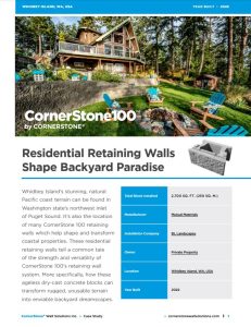 CornerStone 100 Retaining Wall Case Study - Whidbey Island, WA, USA