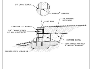 CornerStone 100 CAD Detail of Setback for Gravity Retaining Wall. CornerStone 100 CAD Detail of Setback for Gravity Retaining Wall.