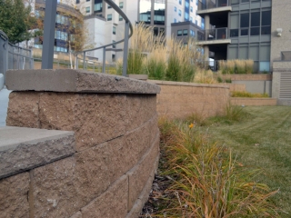 CornerStone retaining wall raised garden application. CornerStone retaining wall raised garden application.