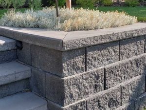 90 degree CornerStone retaining wall corner.