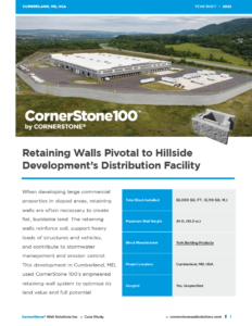 CornerStone 100 Retaining Wall Case Study - Hillside Development.