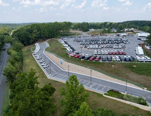 CornerStone 100 Retaining Walls Deliver Terraced Parking Solution