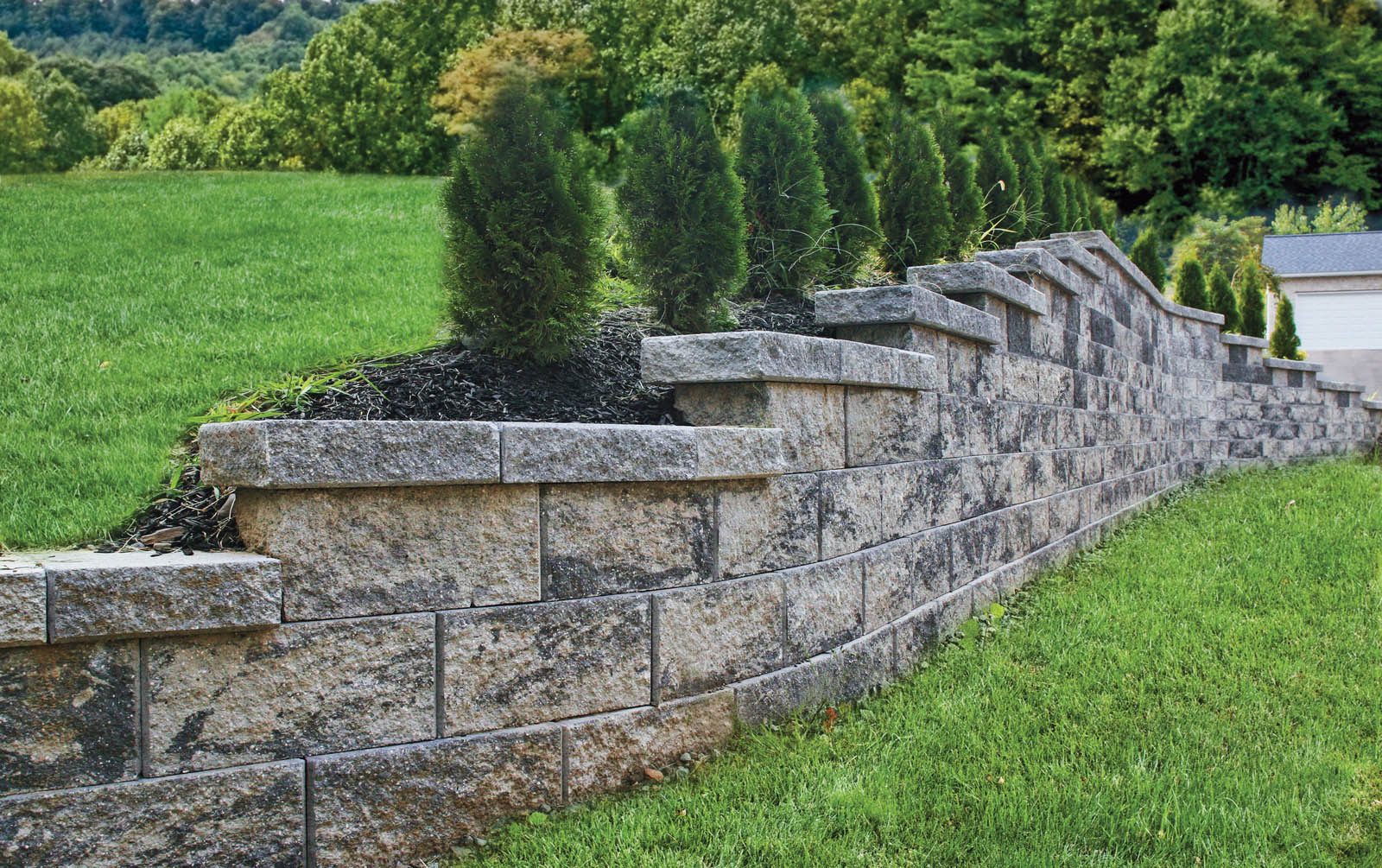 Modern Looking Retaining Wall Blocks by CornerStone
